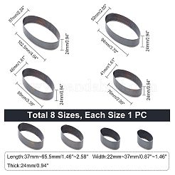 Набор дыроколов овальной формы из высокоуглеродистой стали 8 размера DIY-WH0259-71