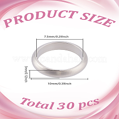 30 шт. плоские круглые разделительные бусины из нержавеющей стали 201&nbsp;STAS-LP0001-99