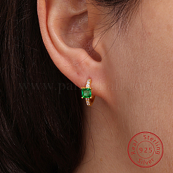 Veri orecchini a cerchio in argento sterling placcati in oro 18k&nbsp;OB9176-1