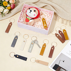 64 pièces 8 couleurs porte-clés en cuir pu&nbsp;KEYC-PH0002-43G