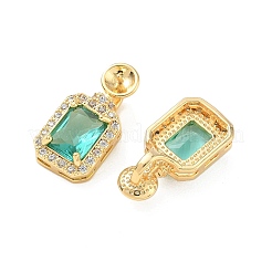 Engastes de colgantes de latón con micro pavé de circonitas cúbicas&nbsp;KK-C172-23G