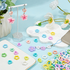 100шт. 2 стиля акриловых бусин в рамке&nbsp;OACR-SP0001-74