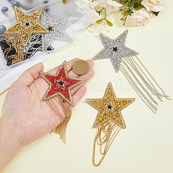 6 шт. 6 стиля сверкающих стразовых накладок для утюжков DIY-FH0007-99