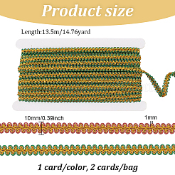 2 карточка 2 цвета рождественская полиэстеровая сороконожка кружевная лента OCOR-FH0001-20