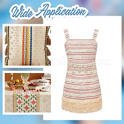 5 ярд ленты из металлической пряжи с цветочной кружевной отделкой SRIB-HY0001-07D