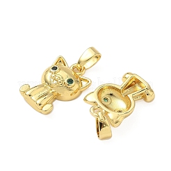 Pendentifs en laiton zircon cubique pavé&nbsp;KK-H076-10G