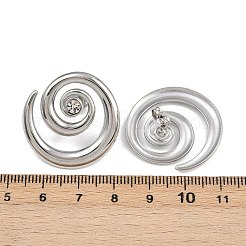 Серьги-гвоздики со стразами из нержавеющей стали 304 в форме спирали&nbsp;LS-EJEW-K314-01P