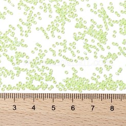 MIYUKIラウンドロカイユビーズ  日本製シードビーズ  （rr675)シルバーラインシャルトルーズオパール  15/0  1.5mm  穴：0.7mm  約5555PCS /ボトル  10 G /ボトル&nbsp;SEED-JP0010-RR0675