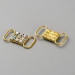 Латунные застежки бикини со стразами и пряжкой с пуговицами. для украшения бикини для купания&nbsp;FIND-WH0161-67B