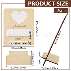 Деревянная табличка с объявлением о беременности DJEW-WH0058-29