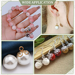 200 шт. 2-х цветные латунные колпачки для бусин KK-ME0003-09