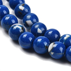 Собранные нити бусин из синтетического камня и ракушек трохус&nbsp;G-B128-08A-05