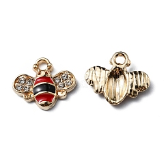 Эмалевые подвески из легкого позолоченного сплава&nbsp;ENAM-WH0001-35KCG-01