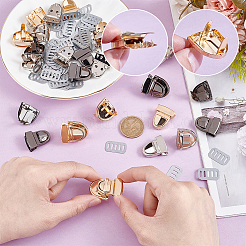 12 шт. 3 цвета железные застежки для сумок PURS-NB0001-01