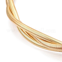 Железные плетеные круглые змеиные цепи колье-чокеры NJEW-T016-03G