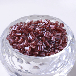 Perle di semi di vetro a due tagli lucenti trasparenti&nbsp;SEED-Q022-002