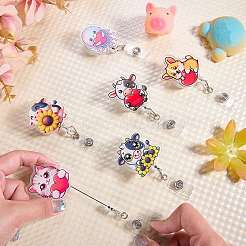 6 porta badge in acrilico con motivo animali in 6 stili&nbsp;DIY-SZ0010-67D