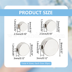 80 шт. 4 стиля латунные распорные бусины для стоек KK-PH0006-86