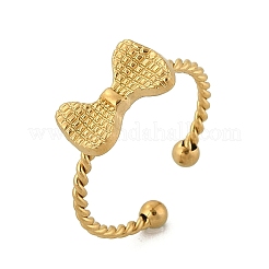 Кольца-манжеты из нержавеющей стали 304 с бантом для женщин&nbsp;LS-RJEW-G338-08G