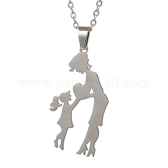 Подвески для мамы и дочки из нержавеющей стали 304 в подарок на день матери&nbsp;NJEW-JN05193-01