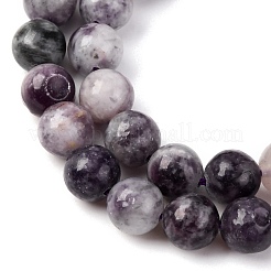 Натуральные лепидолитовые бусины G-G284-A02-8mm