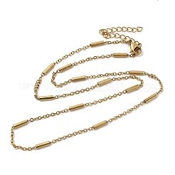 Ожерелья из цепочек-колонн из нержавеющей стали 304 для женщин и мужчин NJEW-A058-01G