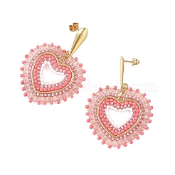 Perle de verre perles dangle boucles d'oreilles&nbsp;EJEW-MZ00768-03