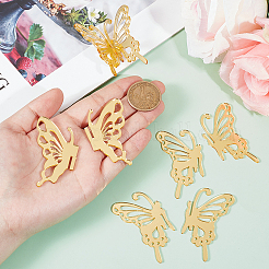 15 Stück 3 Stile hohle Schmetterlings-Tortenaufsätze aus Acryl mit Spiegeleffekt&nbsp;DIY-SC0024-81A