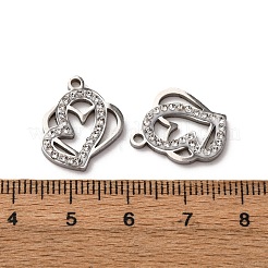 Pendentifs en strass et argile en acier inoxydable 304&nbsp;STAS-P406-17D-P