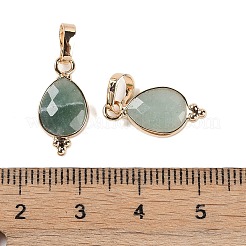 Natürliche grüne Aventurin facettierte Anhänger&nbsp;X-KK-L218-004G-06