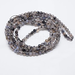 Естественно агат круглых бусин прядь&nbsp;G-L084-4mm-01