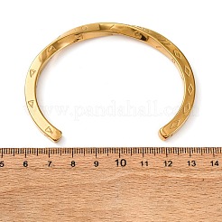 Браслеты-манжеты из нержавеющей стали 304 для женщин BJEW-D361-01G