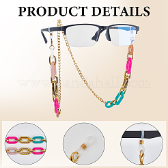 1 chaîne à maillons ovales en acrylique pour lunettes&nbsp;AJEW-CN0003-60C