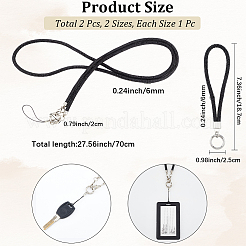 2 шт. 2 стиля цинковый сплав смолы универсальный ремешок для сотового телефона ремешок через плечо шейный ремешок для телефона подвески AJEW-CP0008-93B