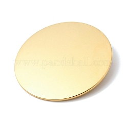 304ステンレスペンダント  空白タグのスタンプ  18KGP本金メッキ  フラットラウンドのチャーム  40x6.5mm  穴：3.5mm&nbsp;STAS-G390-02G-01