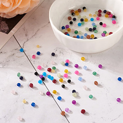 490шт 14 цвета имитация нефрита стеклянные бусины пряди GLAA-CD0001-13