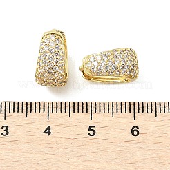 Латунные серьги-кольца из прозрачного кубического циркония EJEW-M077-20G