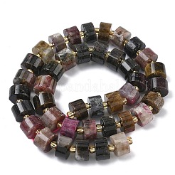 Нити из натуральных разноцветных турмалиновых бусин&nbsp;G-C270-I07-01