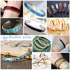 4 шт. 2 стиля браслетов в форме яйца из нержавеющей стали 201 с рифленой подвеской STAS-UN0048-69