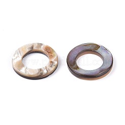 Соединительные кольца из натуральной ракушки пауа&nbsp;SSHEL-N041-01A