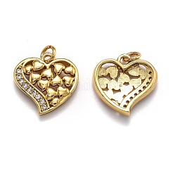 Латунные микро проложить кубического циркония подвески&nbsp;ZIRC-O039-06G