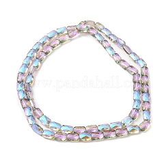 Transparentes perles de verre de galvanoplastie brins&nbsp;EGLA-I017-03-FR01