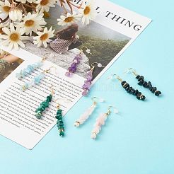 Серьга с подвесками из смешанных кристаллов EJEW-JE04561