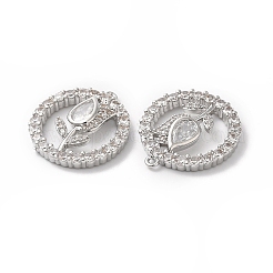 Кубический цирконий из латуни со стеклянными подвесками&nbsp;KK-G465-21P