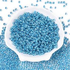 6/0 perle ronde en verre de couleur intérieure transparente&nbsp;SEED-N006-004D