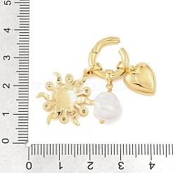 Pendentifs en laiton sertis de micro-pavés de zirconiums cubiques transparents&nbsp;CU-CBA1242-01E-G