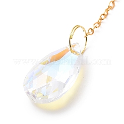 Decorazioni pendenti a goccia in vetro lampadario di cristallo&nbsp;HJEW-D029-02G-D