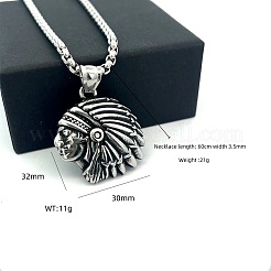 Винтажный кулон в стиле индейцев из нержавеющей стали 304&nbsp;ZS3655