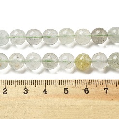 Нити бусин из натурального зеленого берилла&nbsp;G-F787-01-8mm