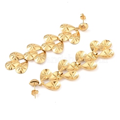 Серьги-гвоздики с кисточками из нержавеющей стали 304 для женщин EJEW-Z065-08G